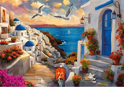 KS Games Santorini Adult Puzzle 500 Parça 34x48 cm