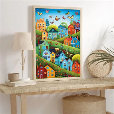 KS Games Village With Butterflies Adult Puzzle 500 Parça 34x48 cm