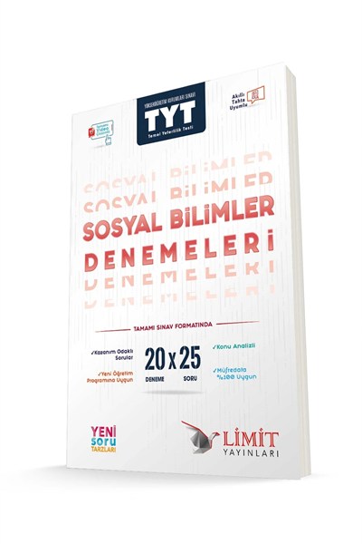 Limit TYT Sosyal Bilimler 20x20 Denemeleri Parlayan Proje Ayraç Hediye