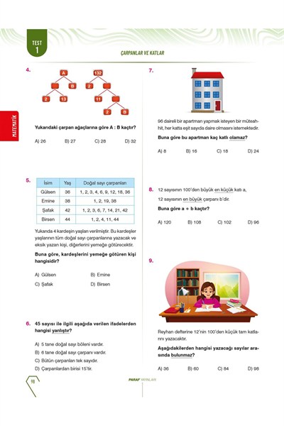 Paraf 6. Sınıf Iq Tüm Dersler Soru Kütüphanesi Yeni