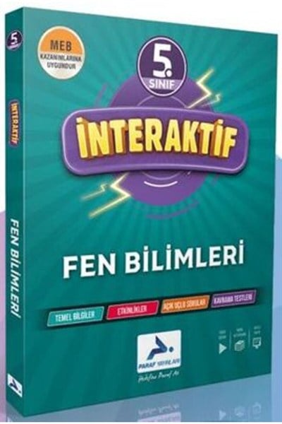 Paraf İnteraktif 5.sınıf Fen bilimleri etkinlikli ders kitabı 2024-2025