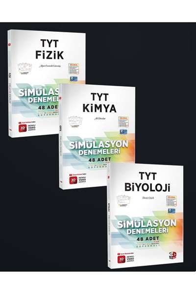 Tyt Fizik, Kimya, Biyoloji  Branş Deneme (3 Kitap)
