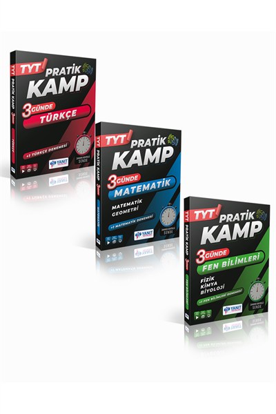 Tyt Türkçe, Matematik, Fen Bilimleri 3 Günde Pratik Kamp (3 Kitap)