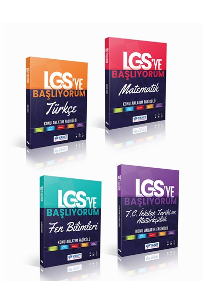 Yanıt Yayınları LGSye Başlıyorum Türkçe, Matematik, Fen, T.C İnkılap Tarihi Konu Anlatım (4 Kitap)