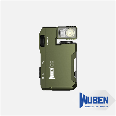  G5 400 Lümen USB-C Şarj Edilebilir Mini LED El Feneri Mıknatıslı & Anahtarlık Tipi EDC Fener | Yeşil