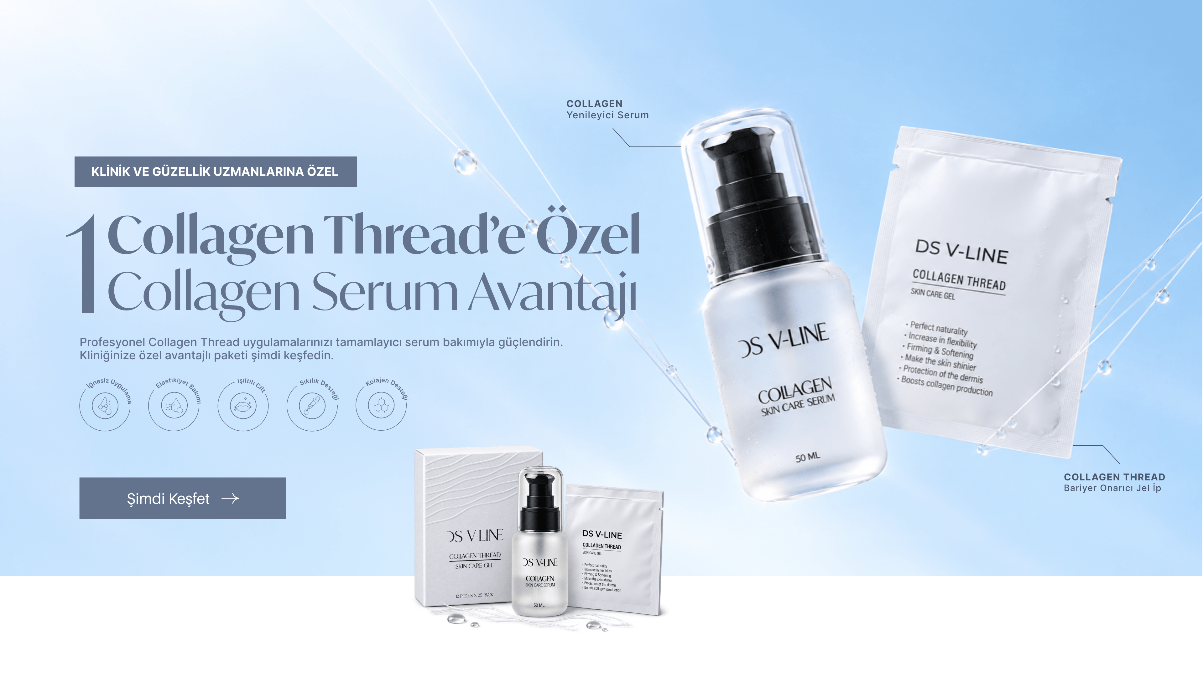 DS V-Line Collagen Thread Bariyer Onarıcı Jel İp