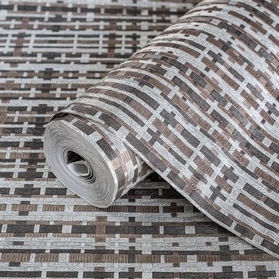 AdaWall Beta 1105-6 Duvar Kağıdı Koyu Kahve Kendinden Desenli