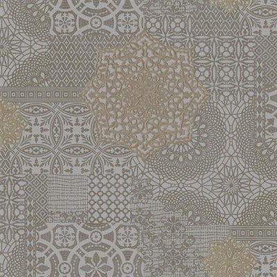 Adawall Dante 1409-5 Antrasit Bronz Patchwork Desenli Duvar Kağıdı