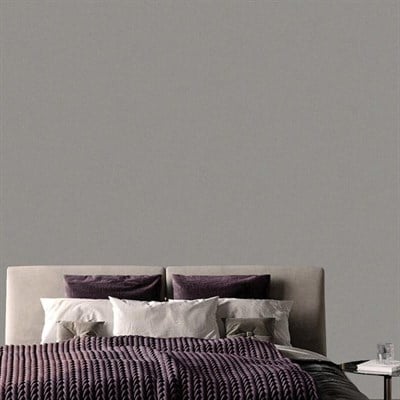 Adawall Dante 1410-6 Orta Ton Gri Sıva Dokulu Düz Duvar Kağıdı