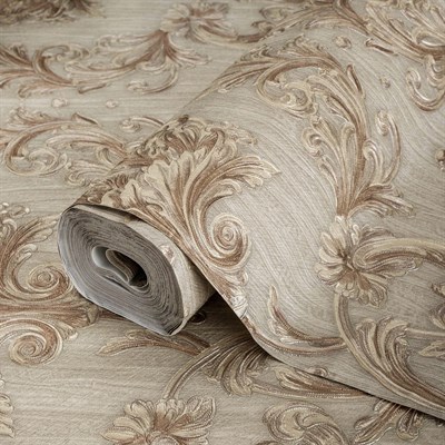 AdaWall Ephes 6808-3 Damask büyük, Simli Duvar Kağıdı 10m²