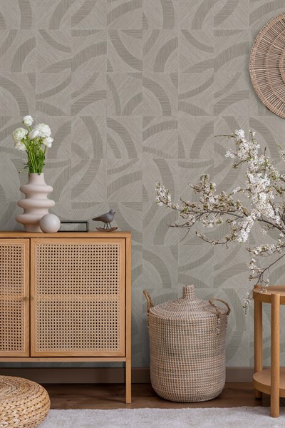 Adawall Icon 24101-4 Bej Tonlu Modern Duvar Kağıdı