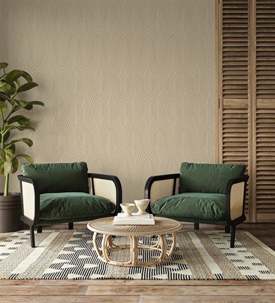Adawall Icon 24102-3 Bej Kabartmalı Modern Duvar Kağıdı