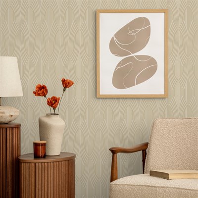 Adawall Icon 24102-3 Bej Kabartmalı Modern Duvar Kağıdı