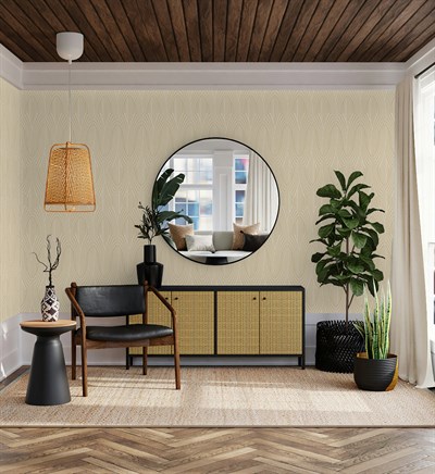 Adawall Icon 24102-3 Bej Kabartmalı Modern Duvar Kağıdı