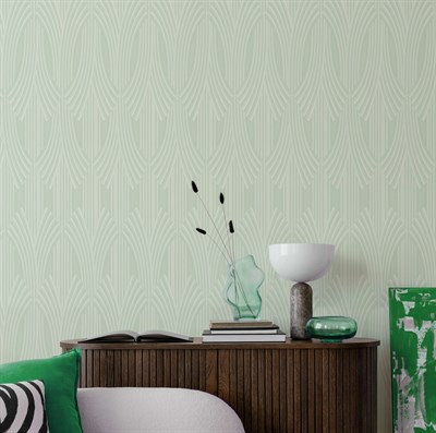 Adawall Icon 24102-4 Açık Yeşil Kabartmalı Duvar Kağıdı