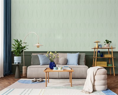 Adawall Icon 24102-4 Açık Yeşil Kabartmalı Duvar Kağıdı