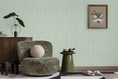 Adawall Icon 24102-4 Açık Yeşil Kabartmalı Duvar Kağıdı