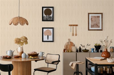 Adawall Icon 24102-5 Şampanya Tonlu Kabartmalı Duvar Kağıdı