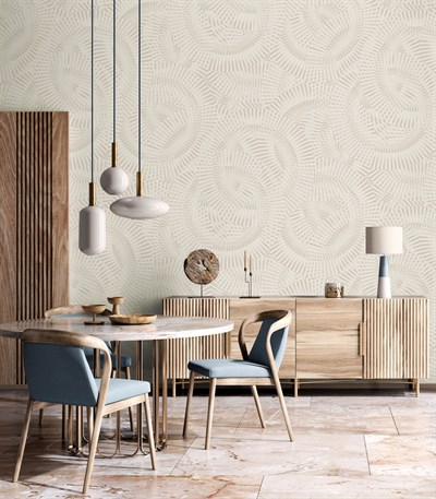 Adawall Icon 24103-2 Bej Kabartmalı Modern Duvar Kağıdı