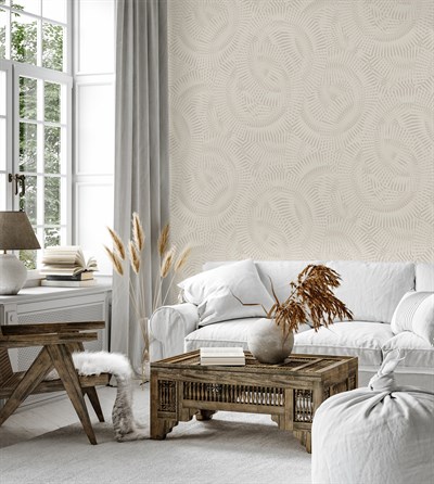 Adawall Icon 24103-2 Bej Kabartmalı Modern Duvar Kağıdı