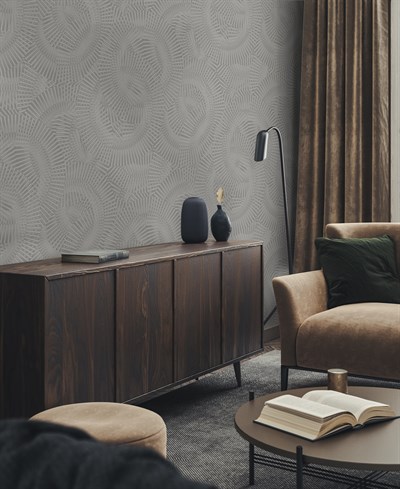 Adawall Icon 24103-3 Gri Kabartmalı Modern Duvar Kağıdı