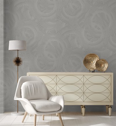 Adawall Icon 24103-3 Gri Kabartmalı Modern Duvar Kağıdı