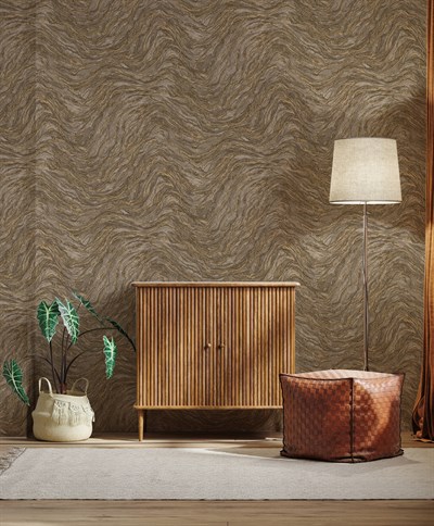 Adawall Icon 24104-4 Kahverengi Dokulu Modern Duvar Kağıdı