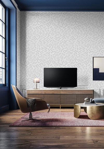Adawall Icon 24106-2 Açık Gri Geometrik Modern Duvar Kağıdı