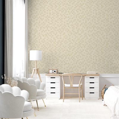Adawall Icon 24106-4 Krem Geometrik Modern Duvar Kağıdı