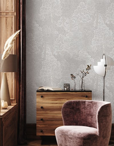 Adawall Icon 24107-1 Açık Gri Desenli Modern Duvar Kağıdı