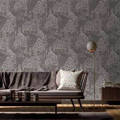 Adawall Icon 24107-3 Gri Tonlu Doğal Desenli Modern Duvar Kağıdı