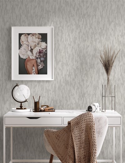 Adawall Icon 24108-3 Açık Gri Dokulu Sade Modern Duvar Kağıdı