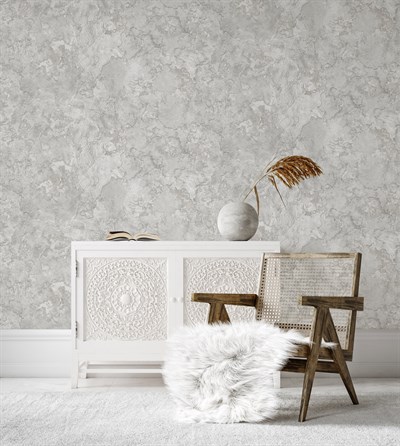 Adawall Icon 24109-1 Gri Beton Efektli Modern Duvar Kağıdı