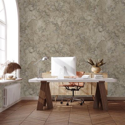 Adawall Icon 24109-3 Bej Beton Efektli Modern Duvar Kağıdı