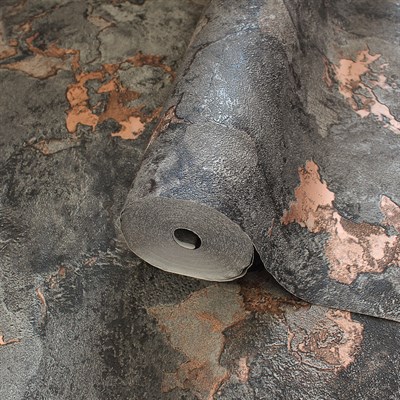 Adawall Icon 24109-4 Altın Detaylı Beton Efektli Modern Duvar Kağıdı