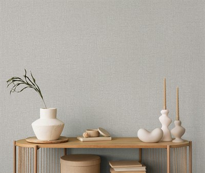 Adawall Icon 24110-1 Açık Krem Keten Dokulu Modern Duvar Kağıdı