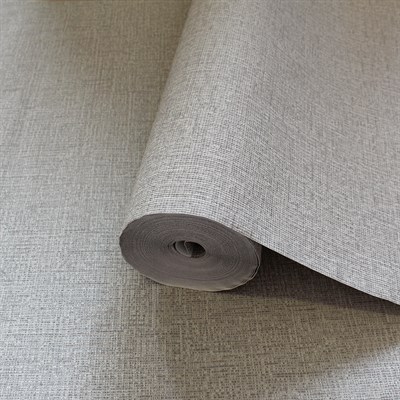 Adawall Icon 24110-3 Açık Gri Keten Dokulu Sade Modern Duvar Kağıdı