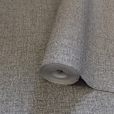 Adawall Icon 24110-4 Mavi Gri Keten Dokulu Modern Duvar Kağıdı