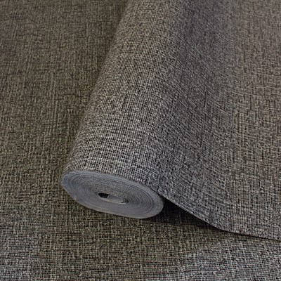 Adawall Icon 24110-5 Füme Koyu Gri Keten Dokulu Modern Duvar Kağıdı