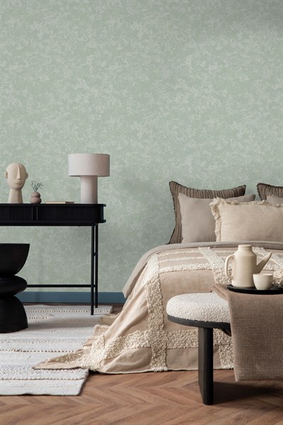 Adawall Icon 24112-2 Açık Yeşil Beton Dokulu Modern Duvar Kağıdı