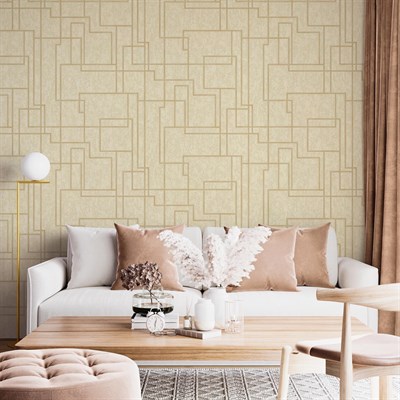 Adawall Octagon Geometrik Desenli Duvar Kağıdı 1202-2