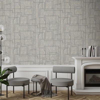 Adawall Octagon Geometrik Desenli Duvar Kağıdı 1202-3