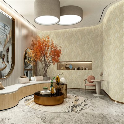 Adawall Octagon Geometrik Desenli Duvar Kağıdı 1205-1