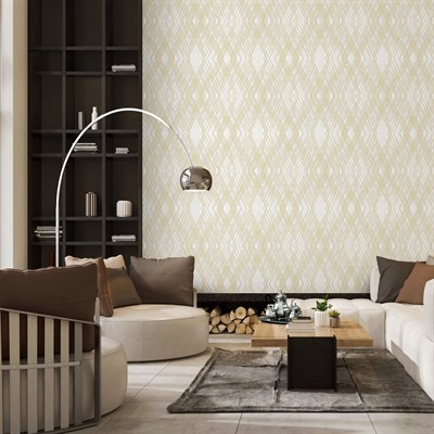 Adawall Octagon Geometrik Desenli Duvar Kağıdı 1213-1