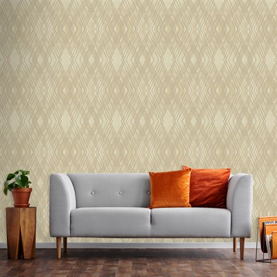 Adawall Octagon Geometrik Desenli Duvar Kağıdı 1213-3