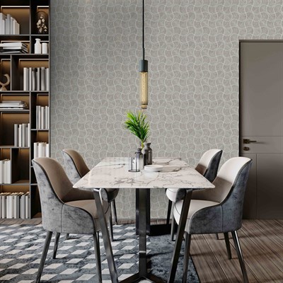 Adawall Omega Geometrik Desenli Duvar Kağıdı 23201-4