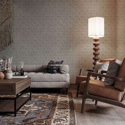 Adawall Omega Geometrik Desenli Duvar Kağıdı 23201-4