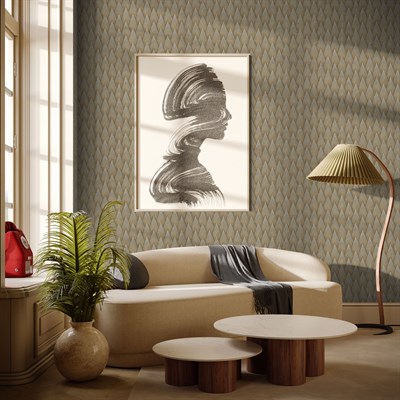 Adawall Omega Geometrik Desenli Duvar Kağıdı 23202-5
