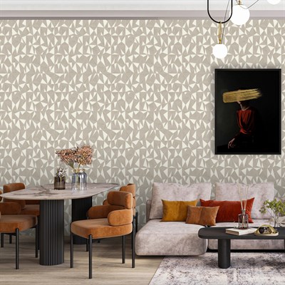 Adawall Omega Geometrik Desenli Duvar Kağıdı 23204-2