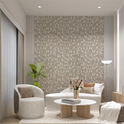 Adawall Omega Geometrik Desenli Duvar Kağıdı 23204-2